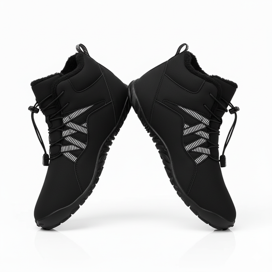 Warm feet without pain. The first winter boot designed for women with foot conditions.